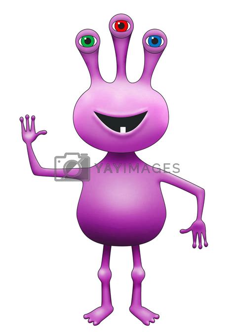 Royalty Free Image Purple Three Eyed Extraterrestrial Alien By Balefire9