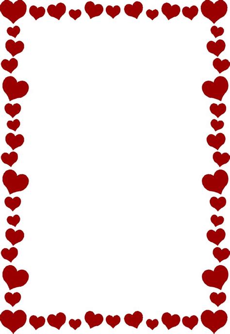 Heart Border Borders For Paper Clip Art Borders Free Valentine Clip