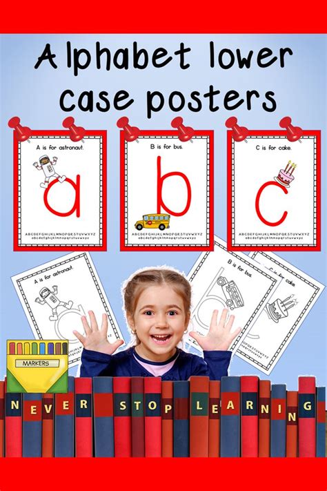 Classroom Decor Alphabet Letters Posters Primary Colors Kindergarten