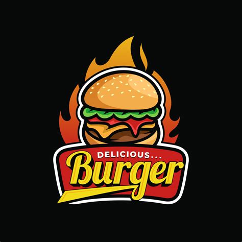 diseño de vector de logotipo de hamburguesa Vector en Vecteezy