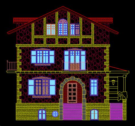 Front Elevation Drawing 2d Dwg Elevation For Autocad • Designs Cad