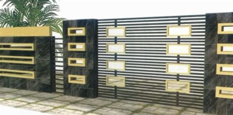 Kombinas pintu pagar dengan pagar tembok motif batu alam. Contoh Gambar Pagar Untuk Halaman Rumah Terbaru - ID Rumah ...