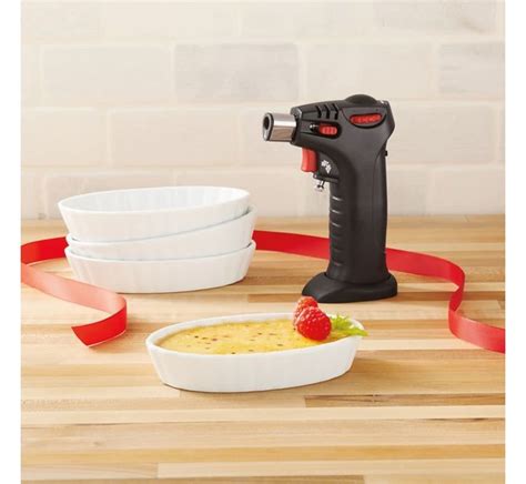 Large capacity for long burning time between refills. Mastrad Kitchen Torch With 4 Ramekins - Spoons N Spice