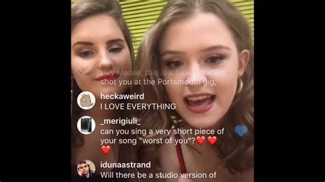 Maisie Peters Insta Live 281018 Youtube