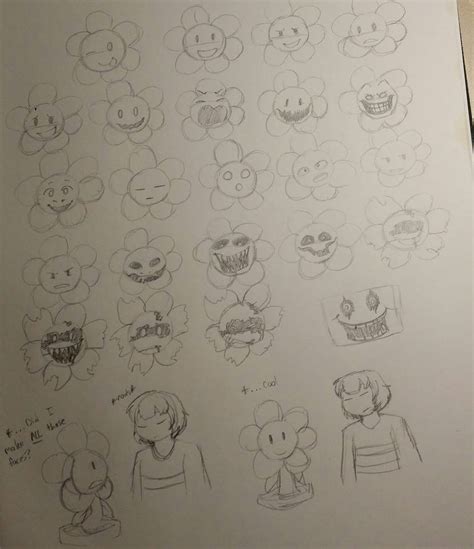 Le Many Faces Of Flowey By Channydraws On Deviantart