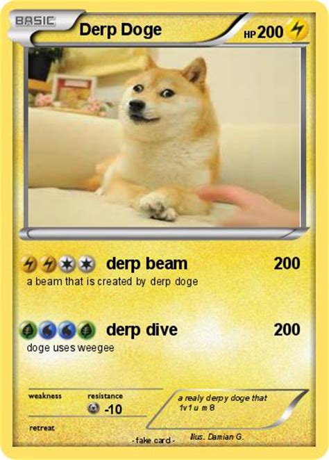 Pokémon Derp Doge Derp Beam My Pokemon Card