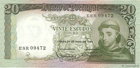 20 Escudos Portogallo 1964 P167b B650518 Banconote