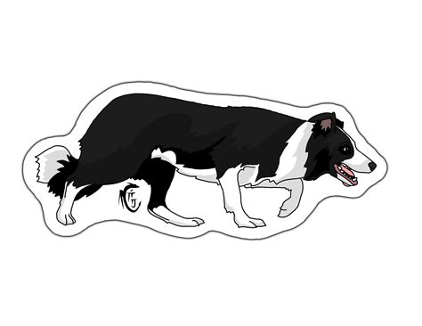 Border Collie Series Stickers Etsy