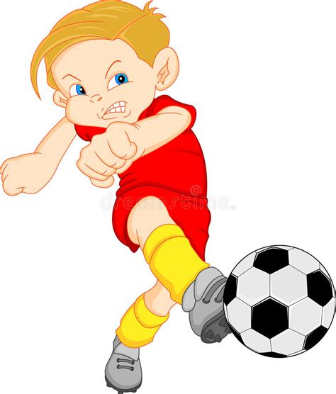 Boy Cartoon Soccer Player Stock Vector Illustration Of Cartoon 43608533
