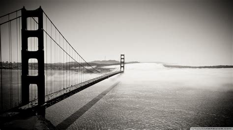 Download Golden Gate Bridge Black And White Wallpaper 1920x1080