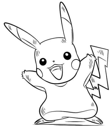 60 Desenhos De Pikachu Para Imprimir E Colorir Como Fazer Em Casa