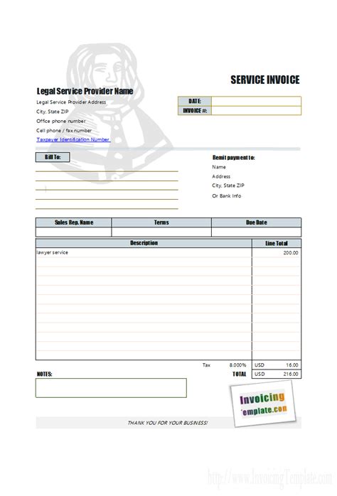 Free Services Rendered Invoice Template Free Download Bonsai