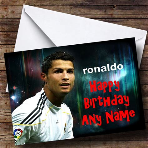 Ronaldo Real Madrid Personalised Birthday Card The Card Zoo