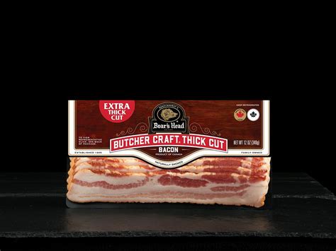 Naturally Smoked Bacon Extra Thick Cut Boars Head
