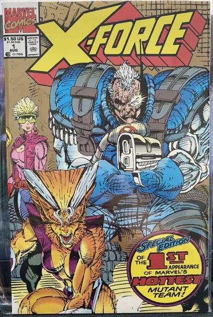 Vintage Marvel Comics 1991 X Force Debut Issue 1 Key Second Print Gold