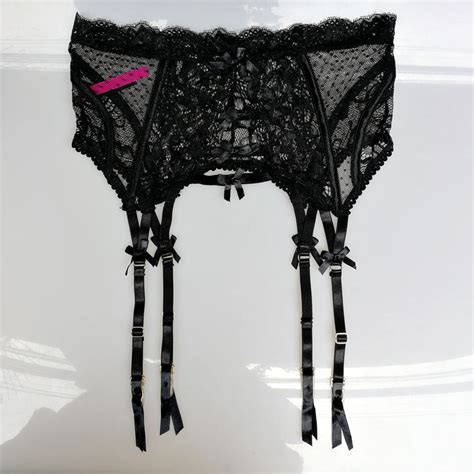 Sexy Garters Solid Color Floral Lace Bow Women Sexy Suspender Belts