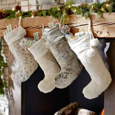 Faux Fur Christmas Stockings Pottery Barn Teen