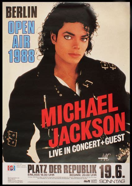 Michael Jackson Original Concert Poster Michael Jackson Poster