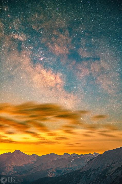 The Milky Way Over The Gorgeous Peaks Of Rocky Mountain National Park