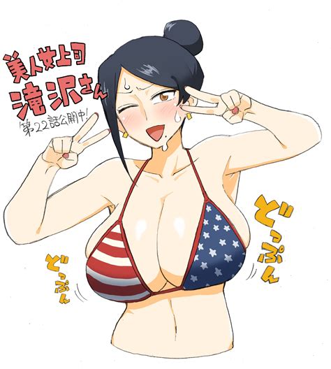 rule 34 1girls american flag american flag bikini bangs beauty mark big breasts bijin onna