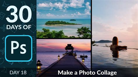How To Create A Photo Collage In Photoshop Day 18 Youtube
