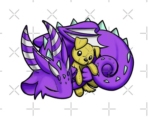 Dragon With Puppy Plushie By Rebecca Golins Redbubble