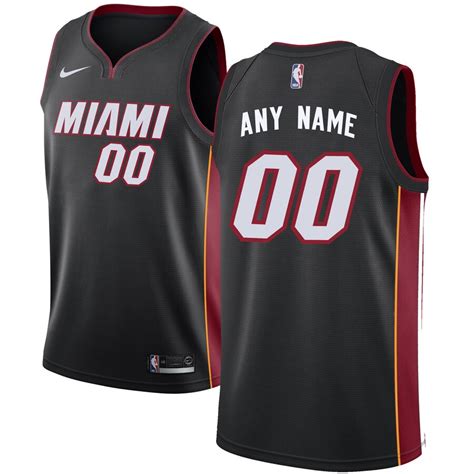 Miami Heat Custom Letter And Number Kits For Nike Black Jersey The
