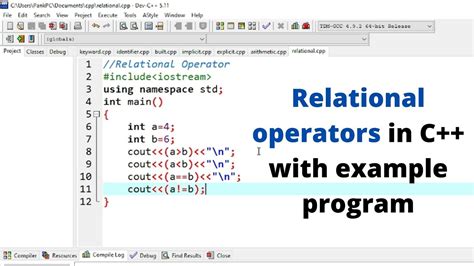 Relational Operators In C With Example C Programming Tutorial