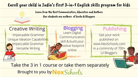 Nexschools Creative Writing Course For Children For Primary To Middle