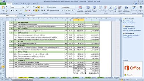 Modelo De Presupuesto De Obra En Excel Sample Excel Templates