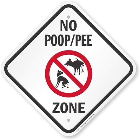 Smartsign No Dog Poop Pee Zone Sign 12 X 12 Aluminum