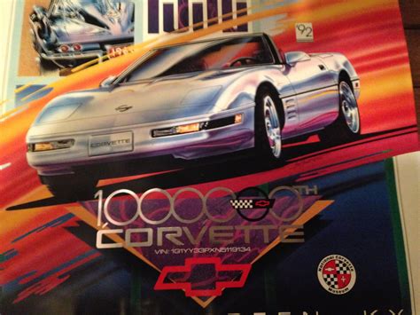 Vintage One Millionth Corvette Poster For Sale Corvetteforum