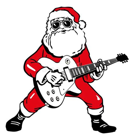 Santa Claus With Guitar Stock Vector Illustration Of Waving 16781086