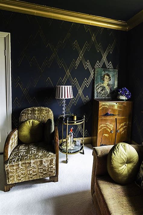 Black And Gold Living Room Wallpaper Information Online