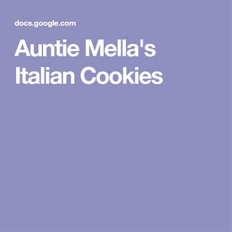 Auntie's italian anise cookie recipe. Auntie Mella's Italian Cookies | Italian cookies