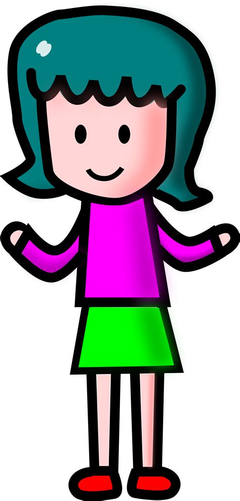 Free Cartoon Girl Clipart Pictures Clipartix