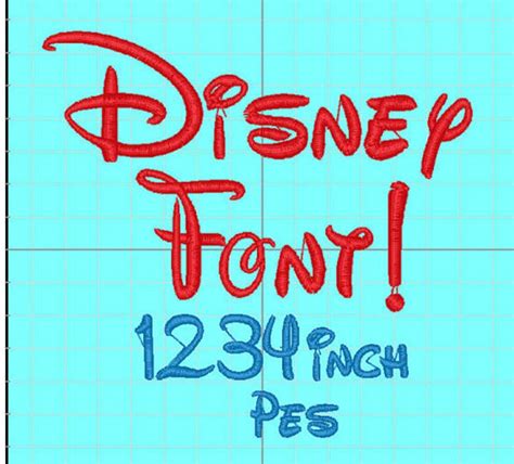 Disney Embroidery Font Pes Embroidery Machine Design Instant Etsy