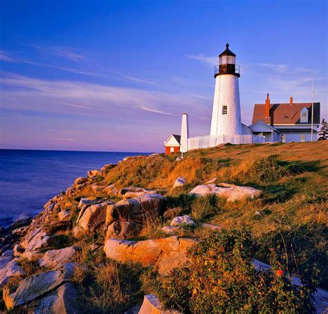 Pemaquid Point Lighthouse In Bristol Maine Usa Photo On Sunsurfer