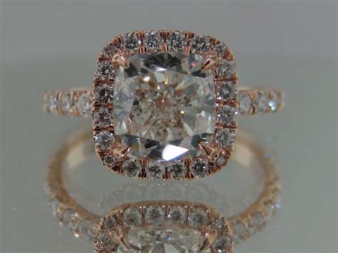 Josh Levkoff Collection Rings 18k Rose Gold Customized Engagement Ring With 2ct Cushioncut