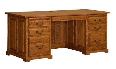 60 Amish Executive Computer Desk Hutch Home Office Solid Wood Oak