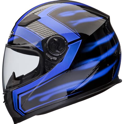 Shox Sniper Skar Blue Motorcycle Helmet Full Face Scooter Motorbike