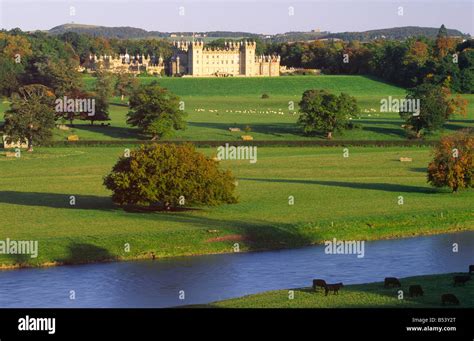 Looking Across The River Tweed To Floors Castle From The Remains Of