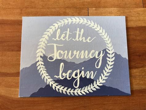 Let The Journey Begin Canvas Etsy