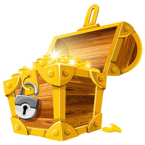 Open Chest With Lock Transparent Png Stickpng
