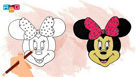 Cara Menggambar Minnie Mouse Mickey Mouse Kartun Anak Youtube