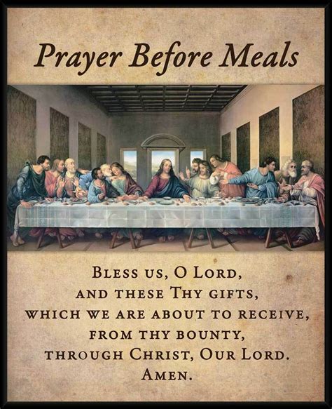 Fire of god burn to ashes everything programmed into my life to poison me, in the name of jesus. Prayer Before Meals with the Last Supper Wall Plaque ...
