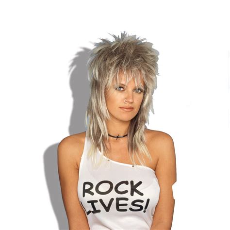 While there is nothing wrong with a solid rotation of straight, curls, top knots and ponytails, a styled. Rocker Wig (Blonde) Unisex Adult | Rocker costume, Wigs