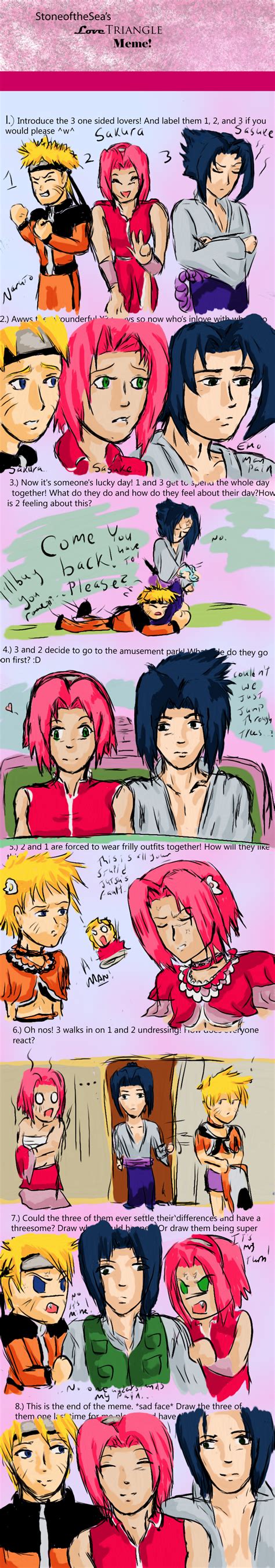 Love Triangle Meme Naruto Sakura Sasuke By Yusagi On Deviantart