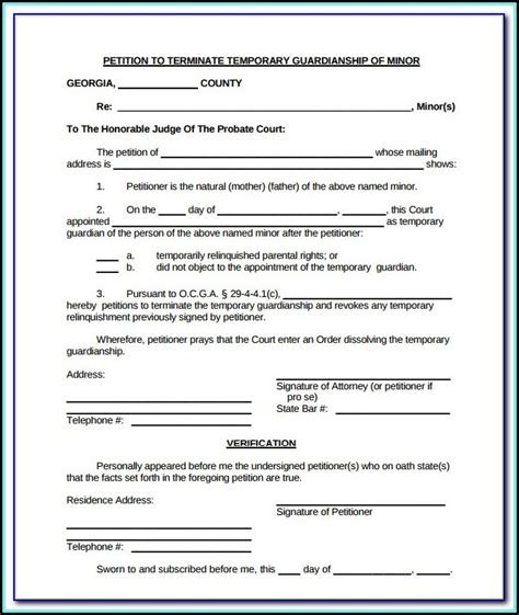 Texas Guardianship Forms For Minors Form Resume Examples Ygkzkb793p