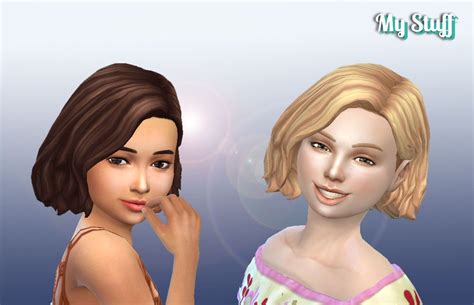 Mystufforigin Amalia Hair For Girls Sims 4 Hairs Girl Hairstyles
